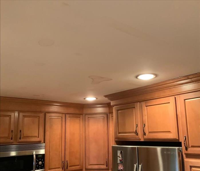 Kitchen ceiling with small water stains