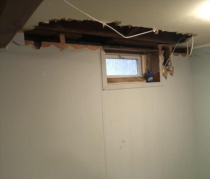Ceiling damage from water damage